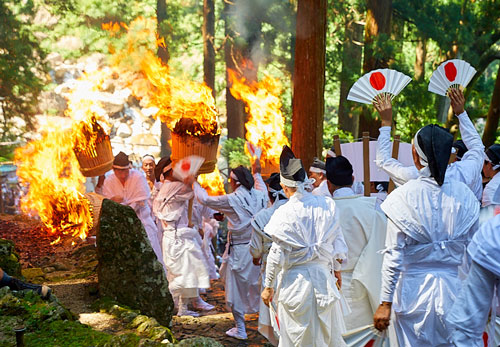 Nachi Fire Festival Flames